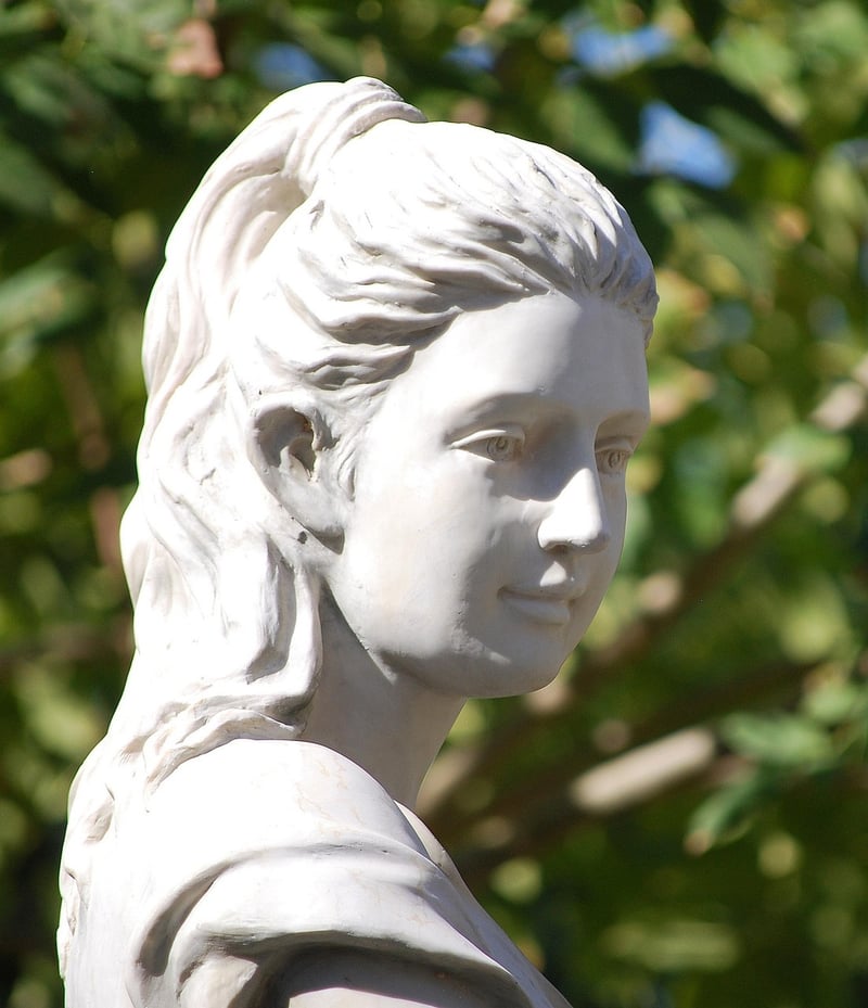 Sculpture in garden